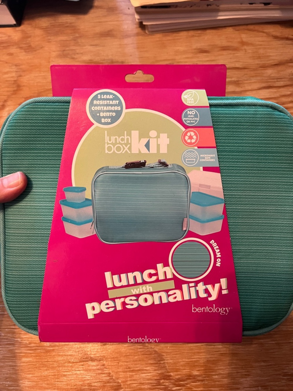 Bentology Lunch Box Kit Teal Lunch Bag
